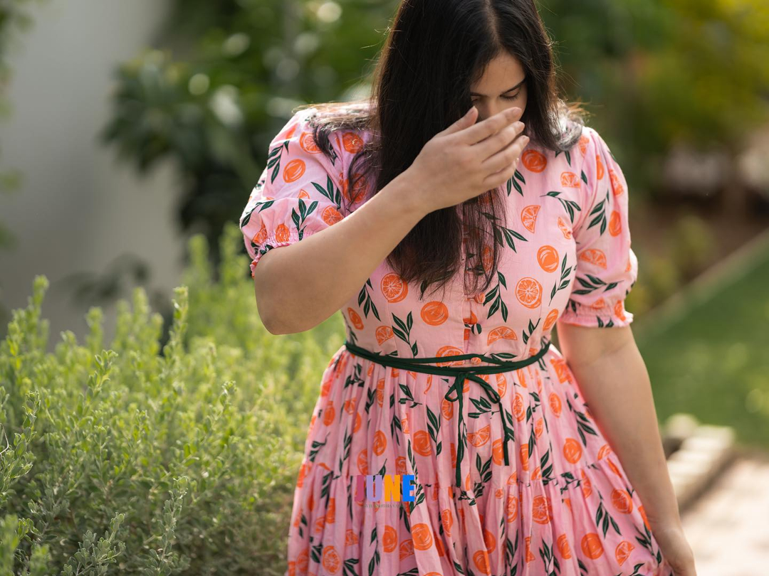 Citrus layered dress