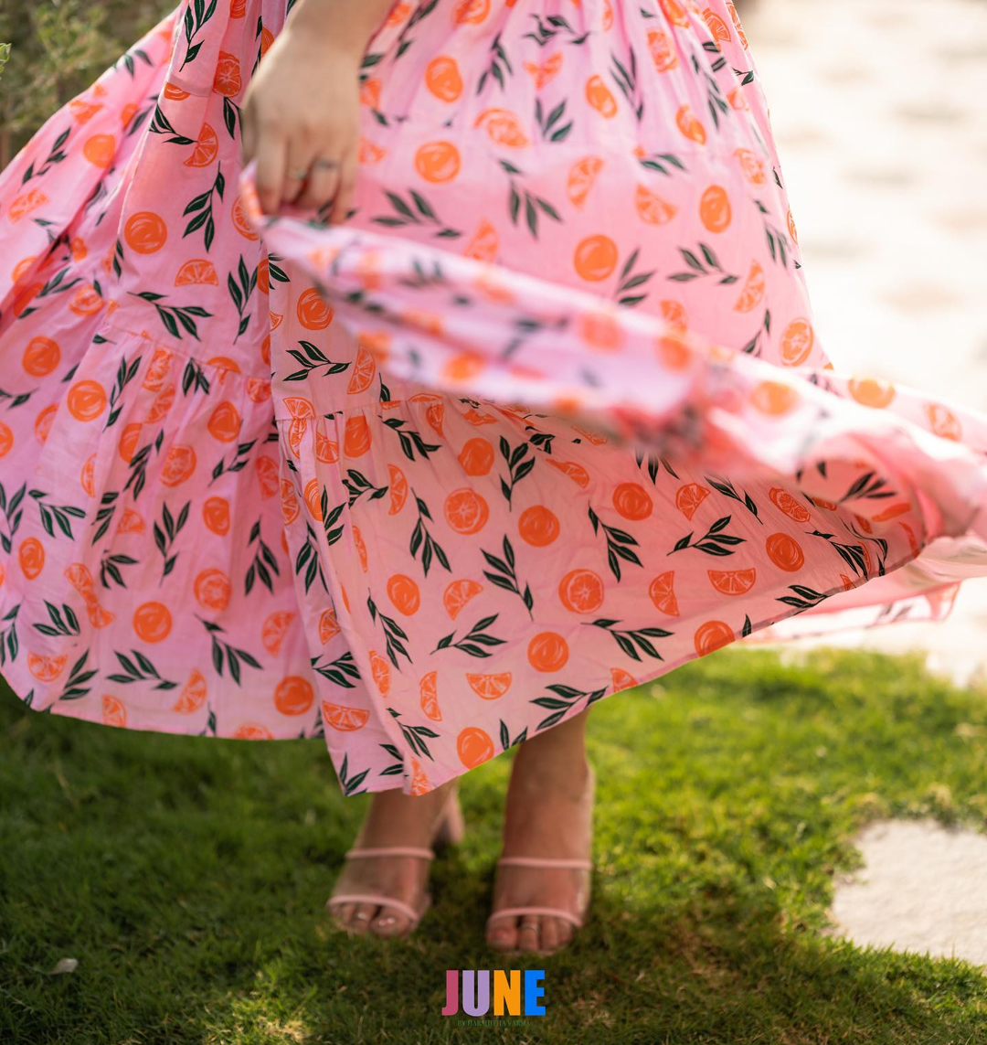 Citrus layered dress