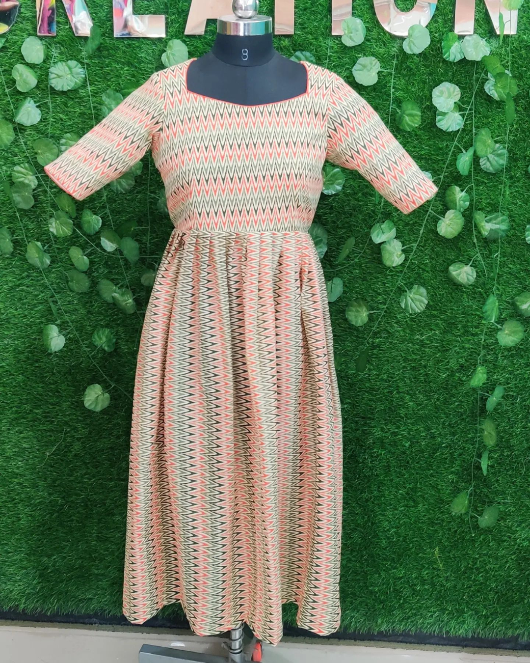 Printed Cotton Dress