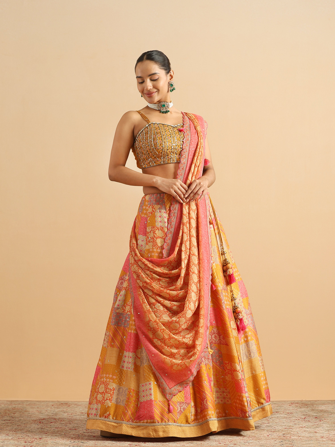 Mustard Golden Glow Skirt Top Set