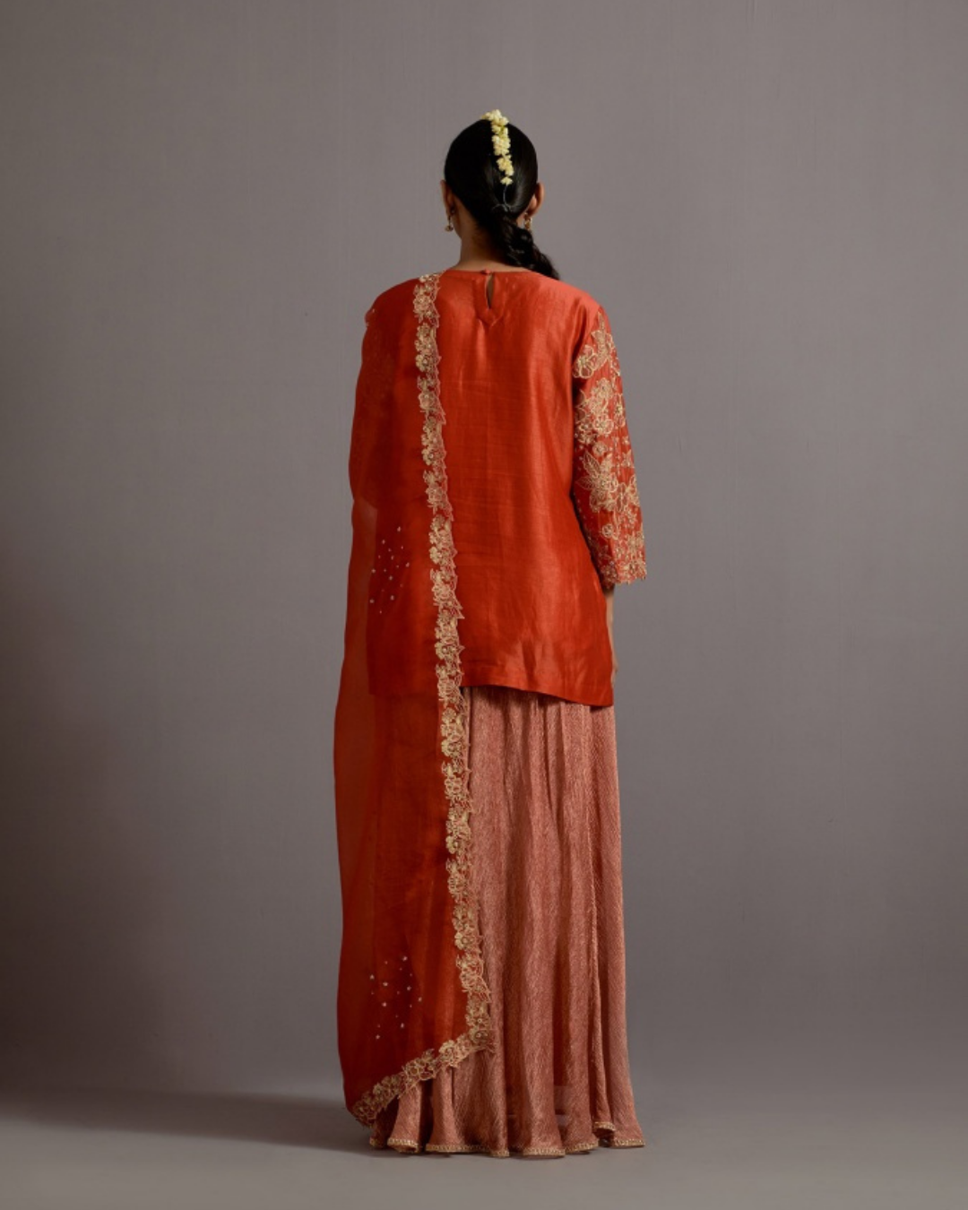 Orange Sharara Set